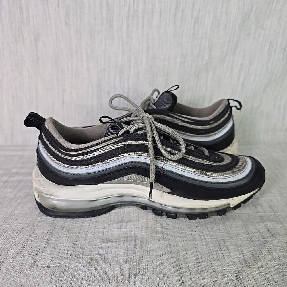 Nike Air Max 97 GS Black Grey Reflective Size 6Y / Women’s 7.5 – 921522-033